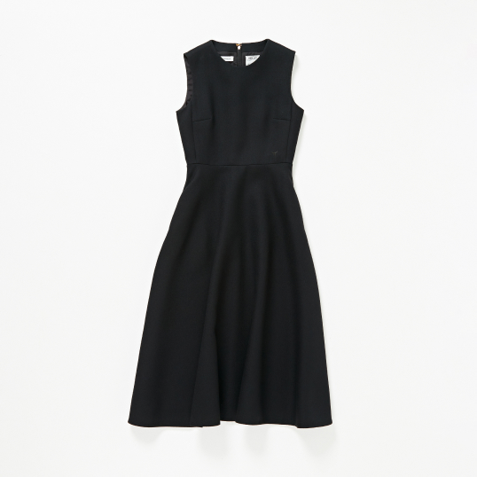 MADISONBLUE/MB234-4101MQ CREW NECK FIT&FLARE DRESS