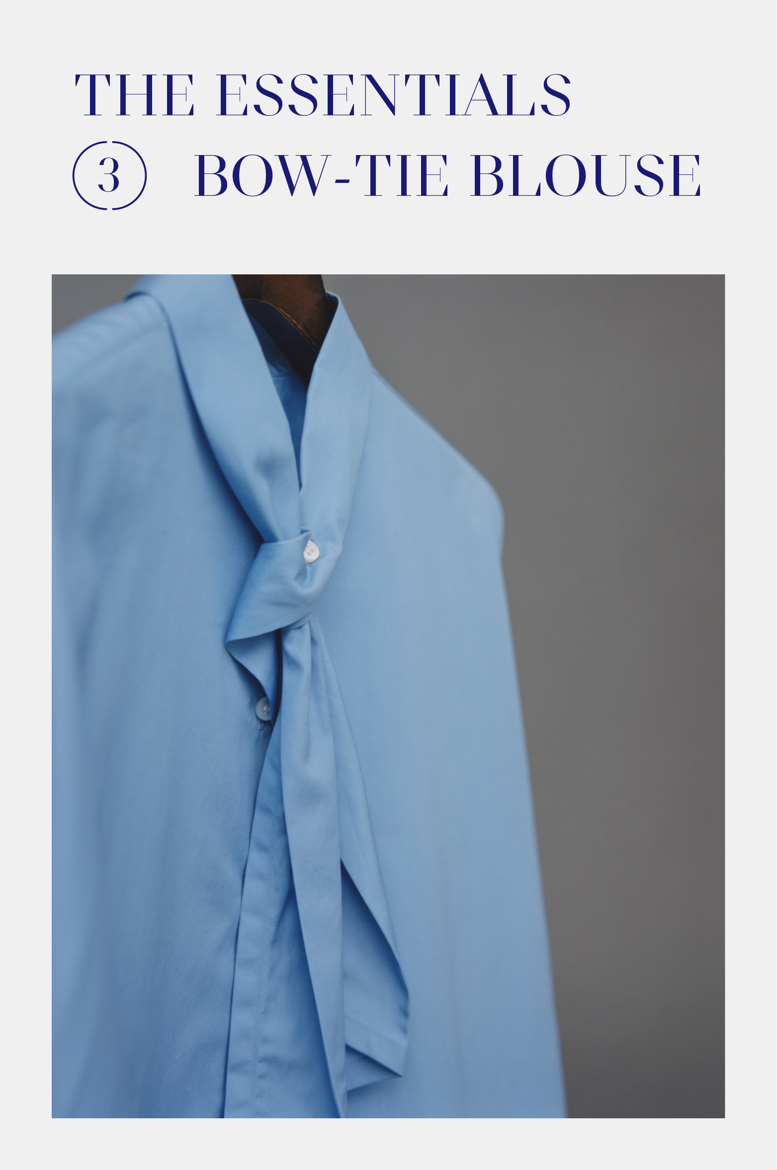 「BOW-TIE BLOUSE」