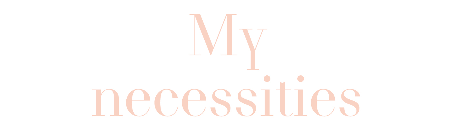 My necessities