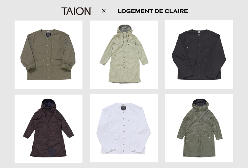 TAION × LOGEMENT DE CLAIRE 別注ライトアウター先行予約スタート
