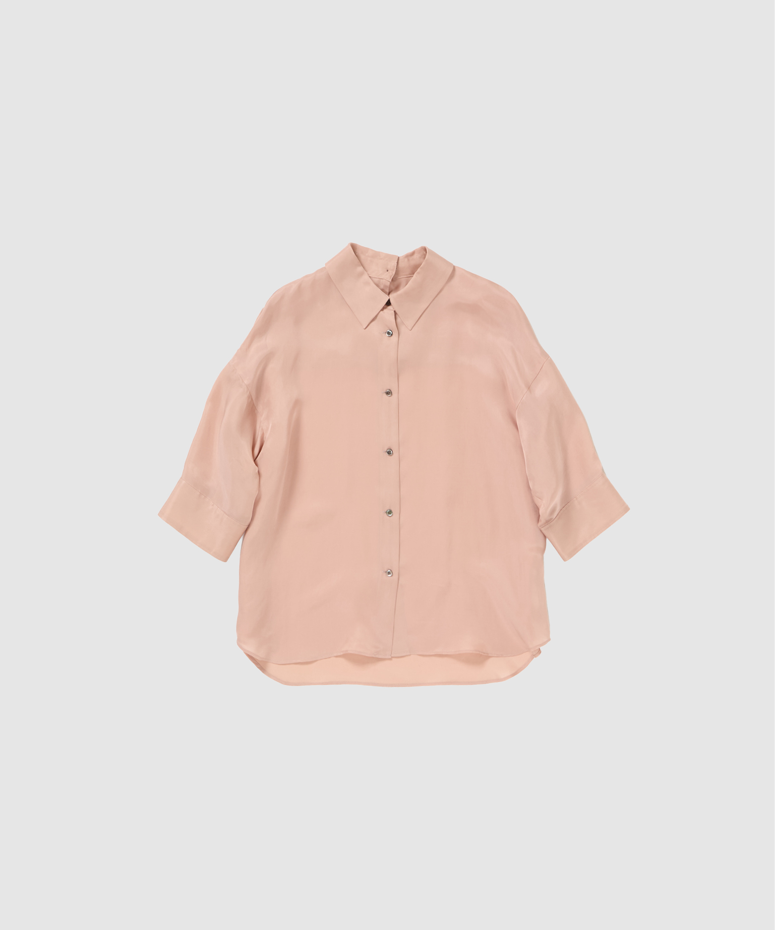 SILKY CUPRA OVERSIZED SLEEVE SHIRT